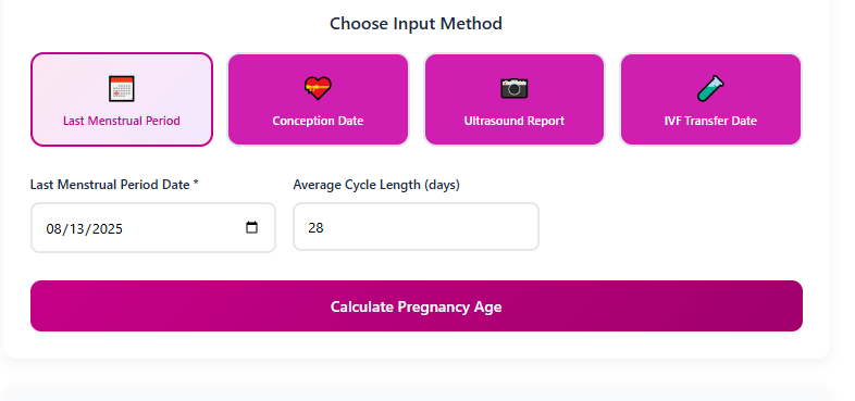 Pregnancy Week Calculator by LMP