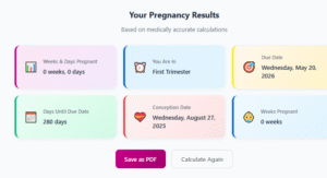 Pregnancy Week Calculator by LMP